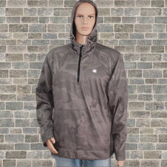 Champion Other - Champion Elite Gray Camo Quarter Zip Hoodie XXL